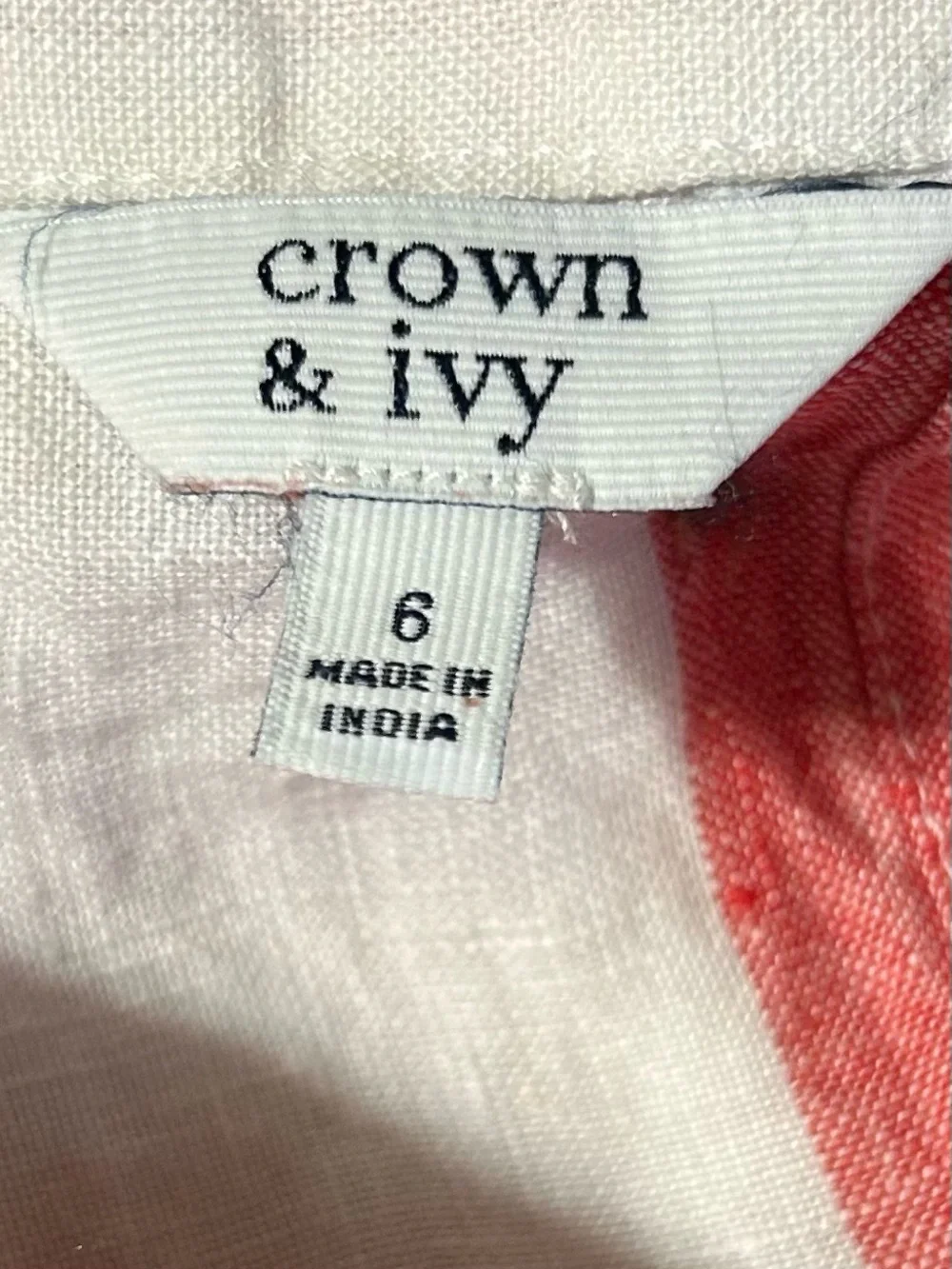 Crown & Ivy Women's Size 6
Red White Gingham Linen
Peplum Halter Top - Picture 2 of 8
